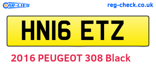 HN16ETZ are the vehicle registration plates.
