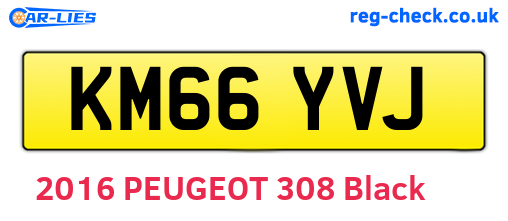 KM66YVJ are the vehicle registration plates.