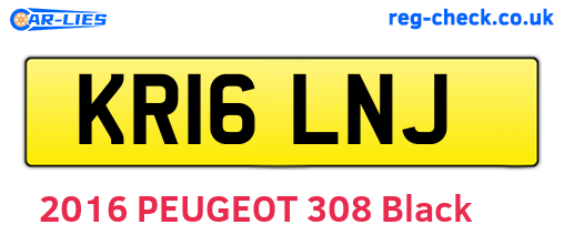 KR16LNJ are the vehicle registration plates.