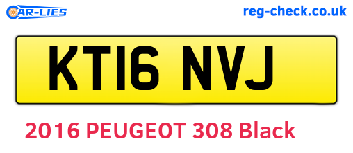 KT16NVJ are the vehicle registration plates.
