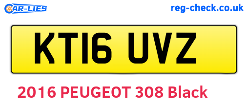 KT16UVZ are the vehicle registration plates.