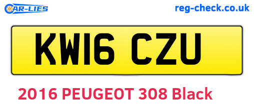 KW16CZU are the vehicle registration plates.
