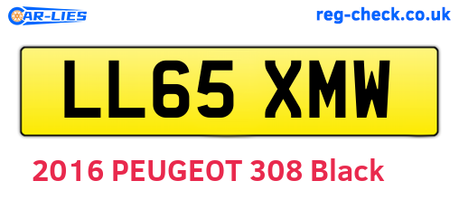 LL65XMW are the vehicle registration plates.