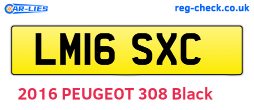 LM16SXC are the vehicle registration plates.