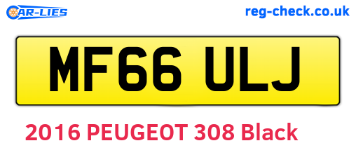 MF66ULJ are the vehicle registration plates.