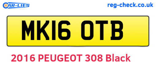 MK16OTB are the vehicle registration plates.