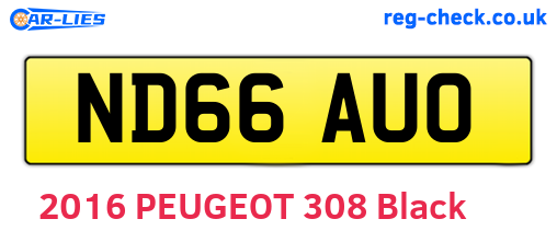 ND66AUO are the vehicle registration plates.