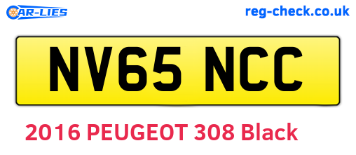 NV65NCC are the vehicle registration plates.