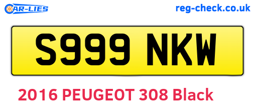 S999NKW are the vehicle registration plates.