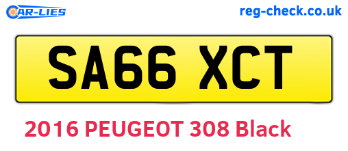 SA66XCT are the vehicle registration plates.