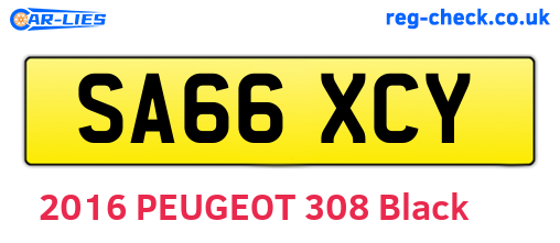 SA66XCY are the vehicle registration plates.