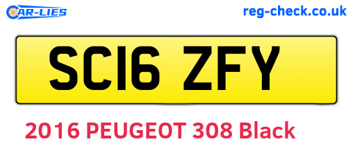 SC16ZFY are the vehicle registration plates.