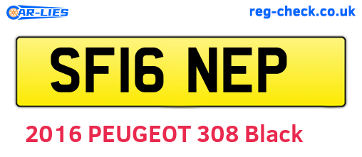 SF16NEP are the vehicle registration plates.