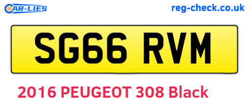 SG66RVM are the vehicle registration plates.