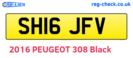 SH16JFV are the vehicle registration plates.