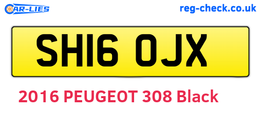 SH16OJX are the vehicle registration plates.