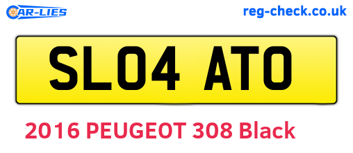 SL04ATO are the vehicle registration plates.