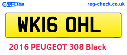 WK16OHL are the vehicle registration plates.