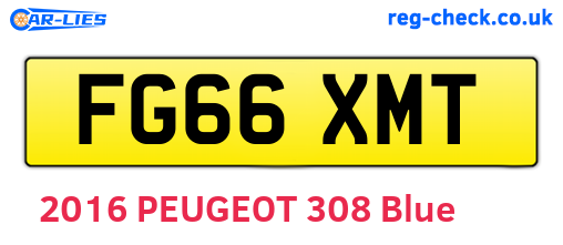 FG66XMT are the vehicle registration plates.