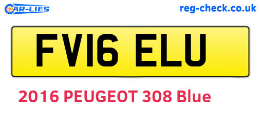 FV16ELU are the vehicle registration plates.