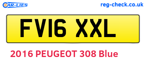 FV16XXL are the vehicle registration plates.