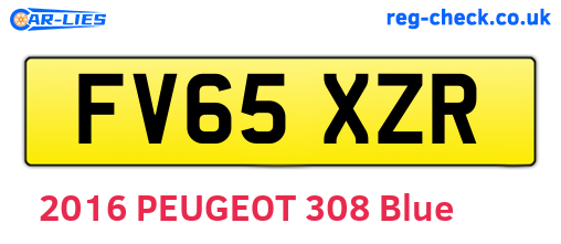FV65XZR are the vehicle registration plates.