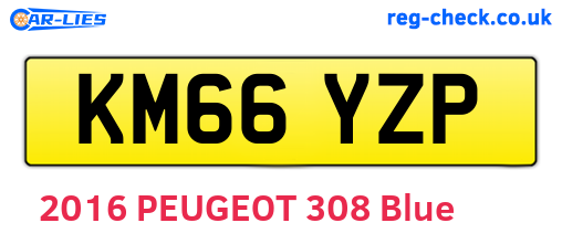 KM66YZP are the vehicle registration plates.