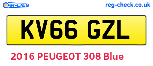 KV66GZL are the vehicle registration plates.