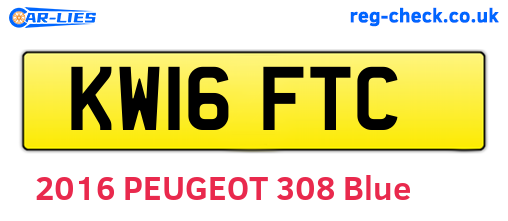KW16FTC are the vehicle registration plates.