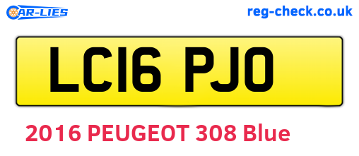 LC16PJO are the vehicle registration plates.