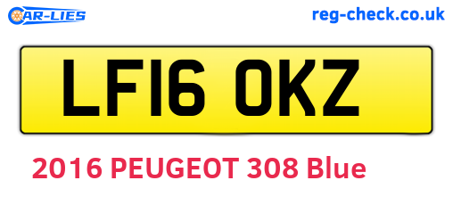 LF16OKZ are the vehicle registration plates.