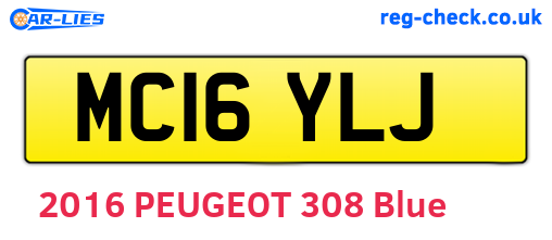 MC16YLJ are the vehicle registration plates.