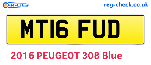 MT16FUD are the vehicle registration plates.