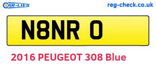 N8NRO are the vehicle registration plates.