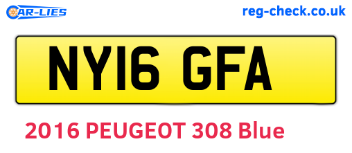 NY16GFA are the vehicle registration plates.
