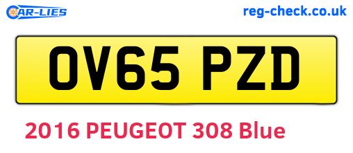 OV65PZD are the vehicle registration plates.