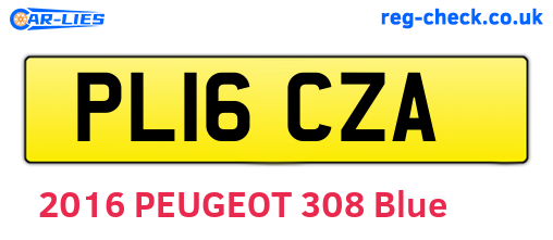 PL16CZA are the vehicle registration plates.