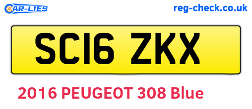 SC16ZKX are the vehicle registration plates.