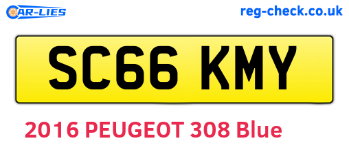 SC66KMY are the vehicle registration plates.