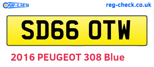SD66OTW are the vehicle registration plates.