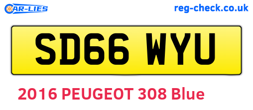 SD66WYU are the vehicle registration plates.