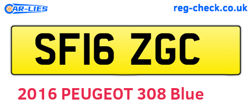 SF16ZGC are the vehicle registration plates.