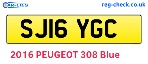 SJ16YGC are the vehicle registration plates.