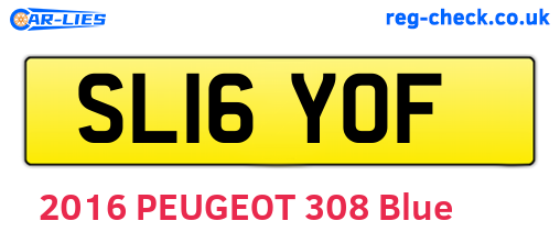 SL16YOF are the vehicle registration plates.