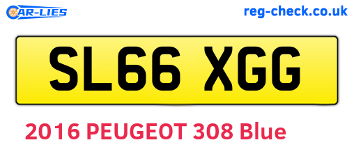 SL66XGG are the vehicle registration plates.