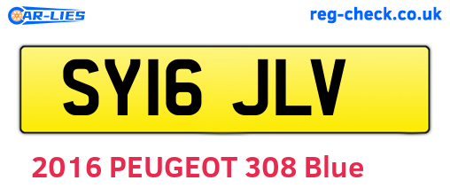 SY16JLV are the vehicle registration plates.