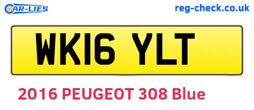 WK16YLT are the vehicle registration plates.