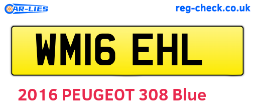 WM16EHL are the vehicle registration plates.