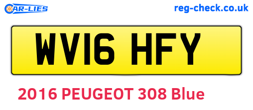WV16HFY are the vehicle registration plates.