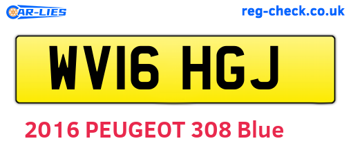 WV16HGJ are the vehicle registration plates.